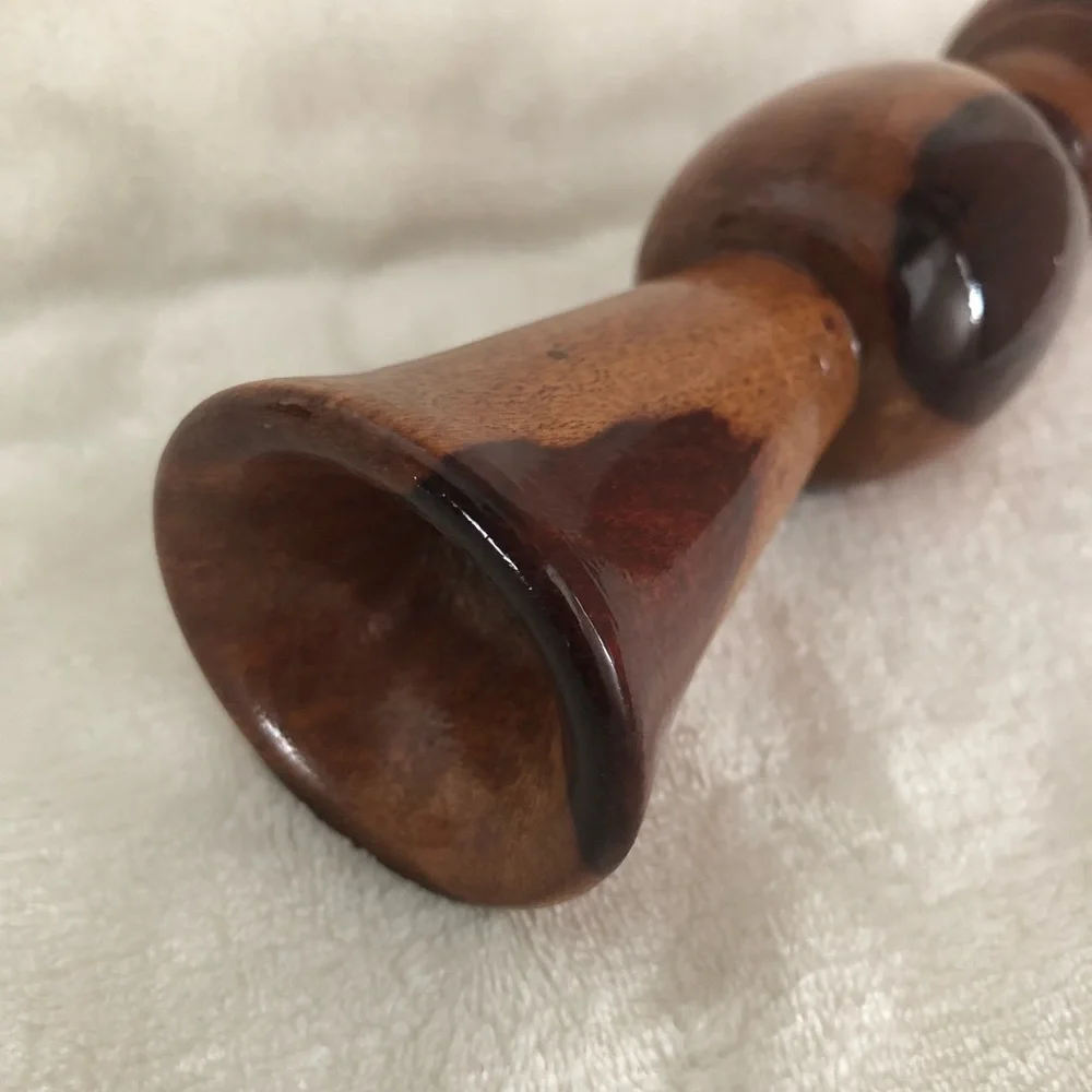 Glossy Wood Vase 8” Handmade Hand turned Artisan Decor